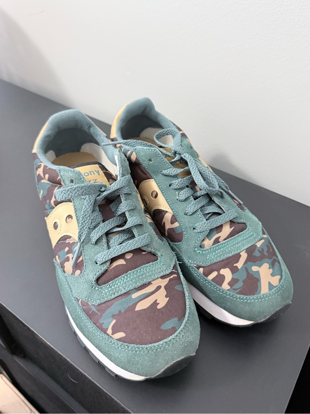 Saucony Jazz Original Sneakers Men’s Color Green Brown Camo Size 8